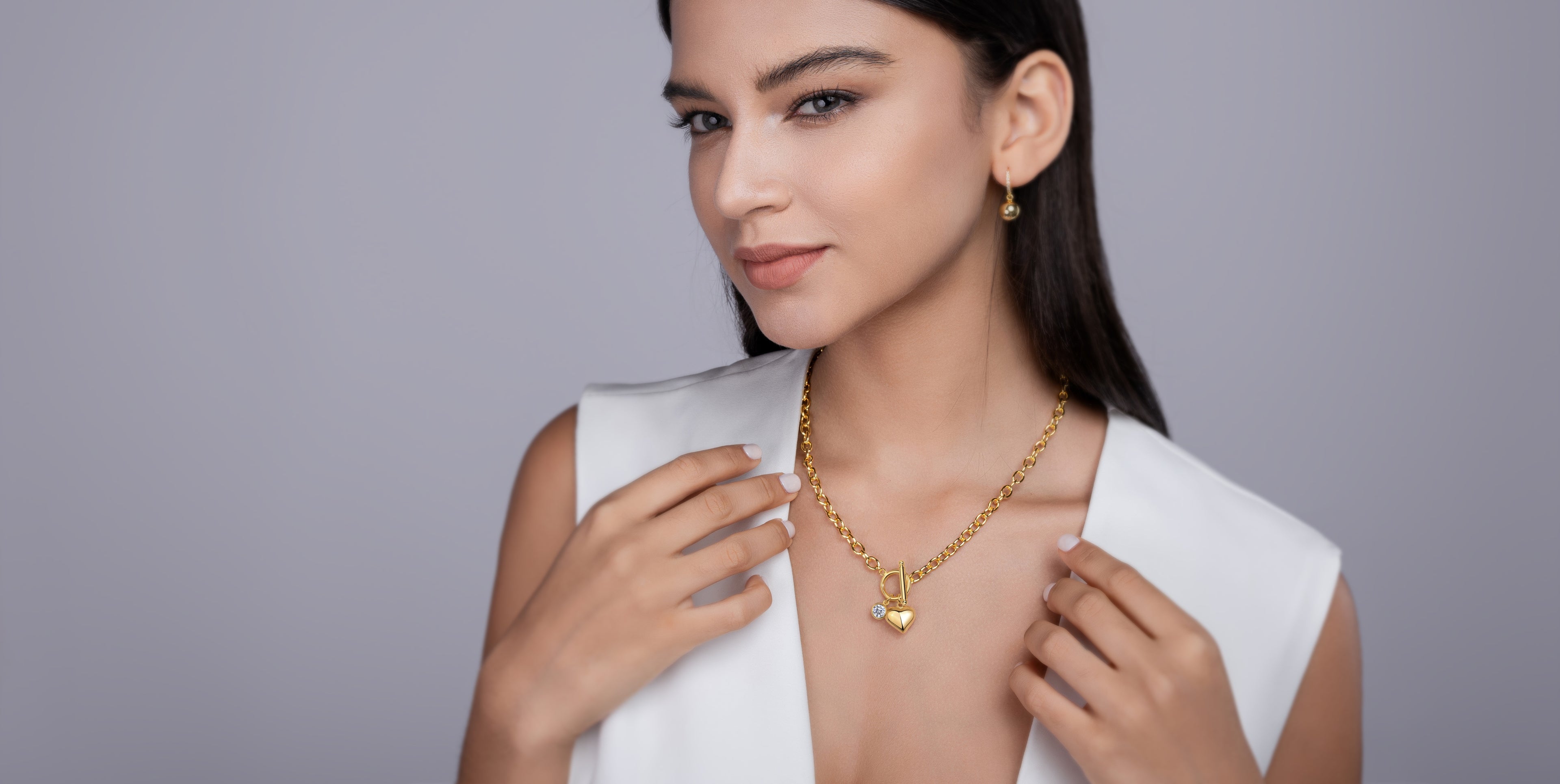 Celestial Sparkle Collection: Diamond-Test Moissanite Pendant Set